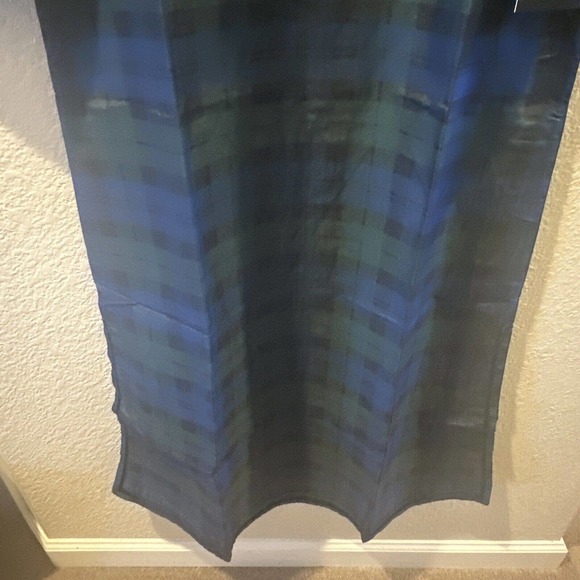 Tuckernuck | NEW Jamie Velvet Trimmed Plaid Blackwatch Midi Dress Size S NWT - Picture 4 of 5